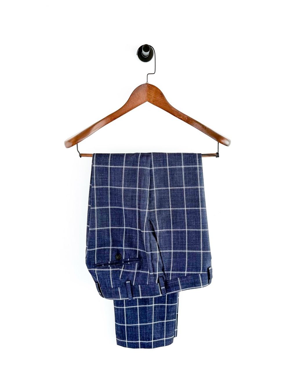 NEW Suitsupply Sienna Men's Blue Windowpane Suit Silk Wool Linen Blue White 40R - Picture 12 of 16